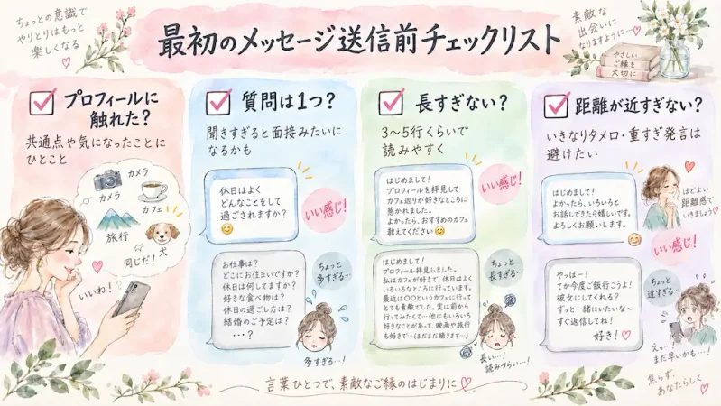最初のメッセージ送信前チェックリスト