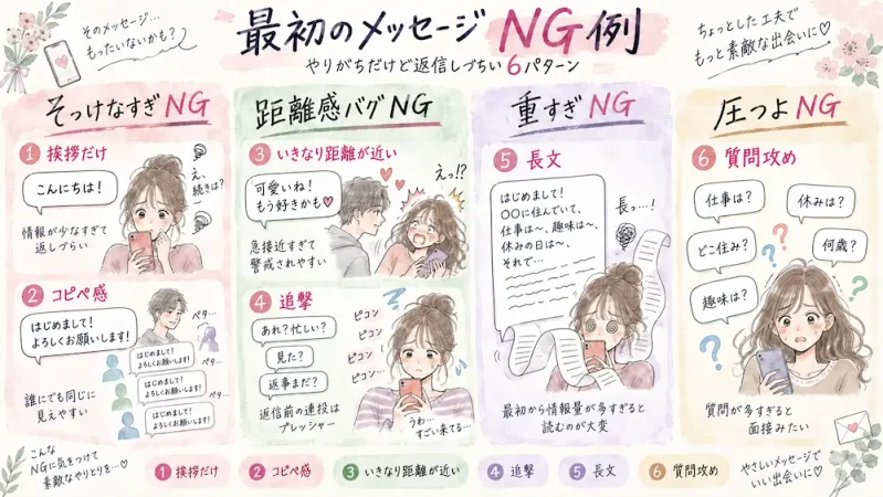 最初のメッセージNG例